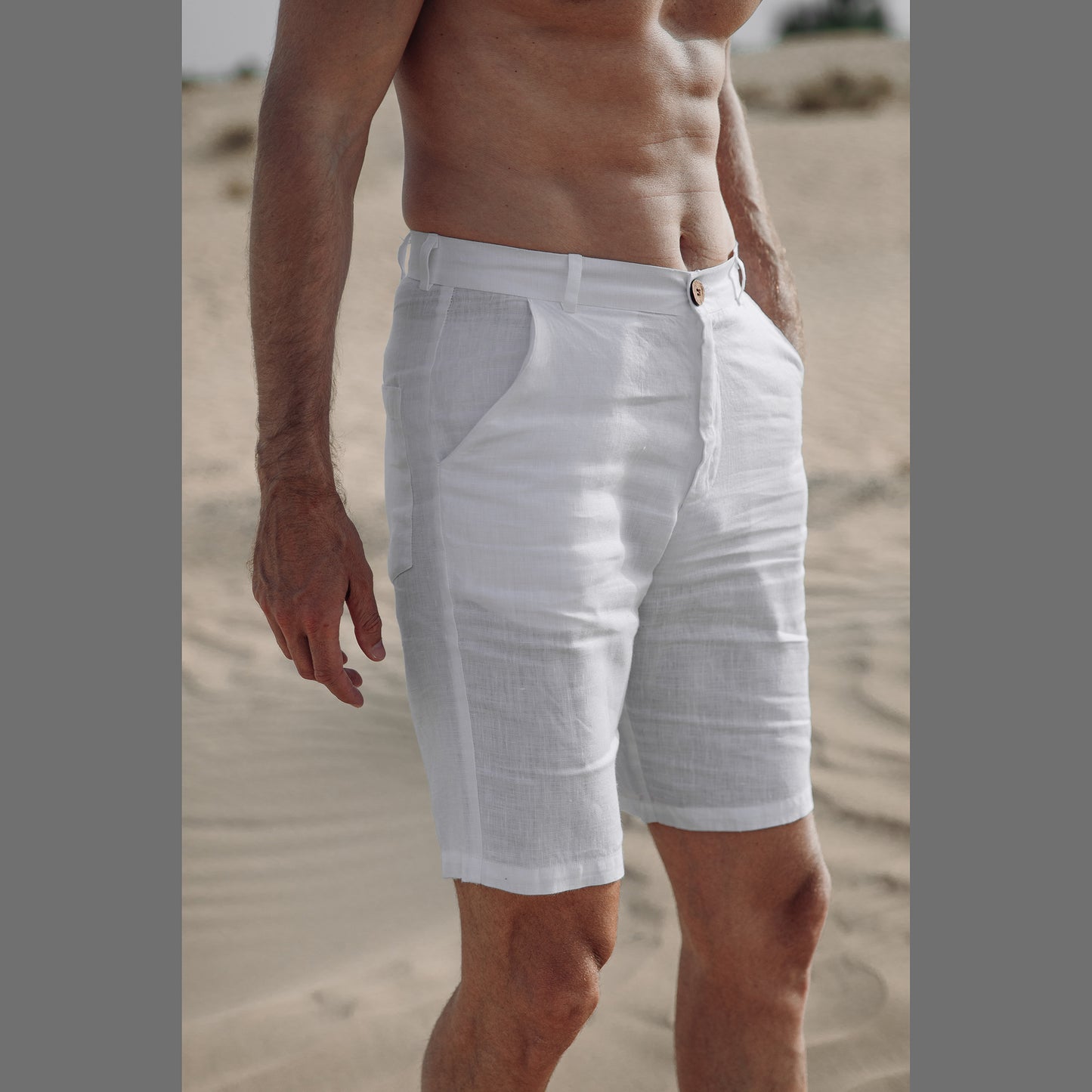 Shorts for Men (100% Hemp, White)