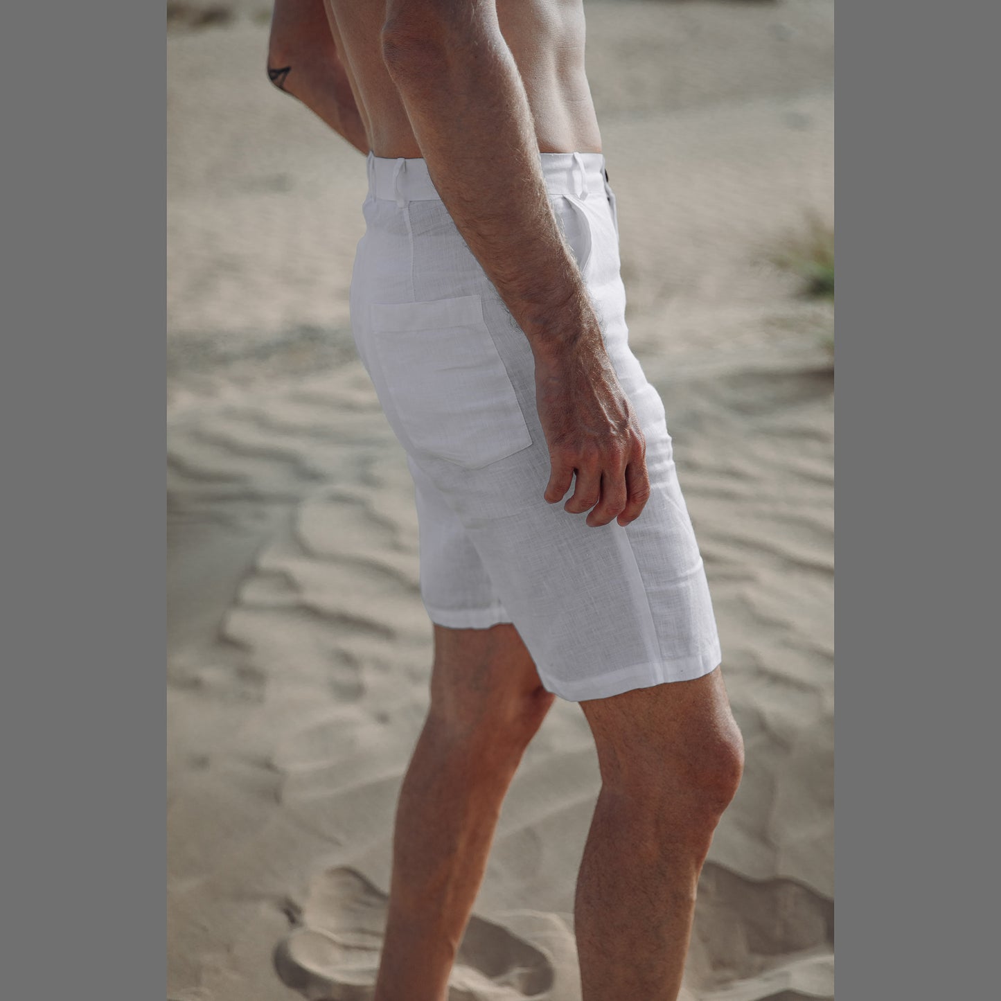 Shorts for Men (100% Hemp, White)