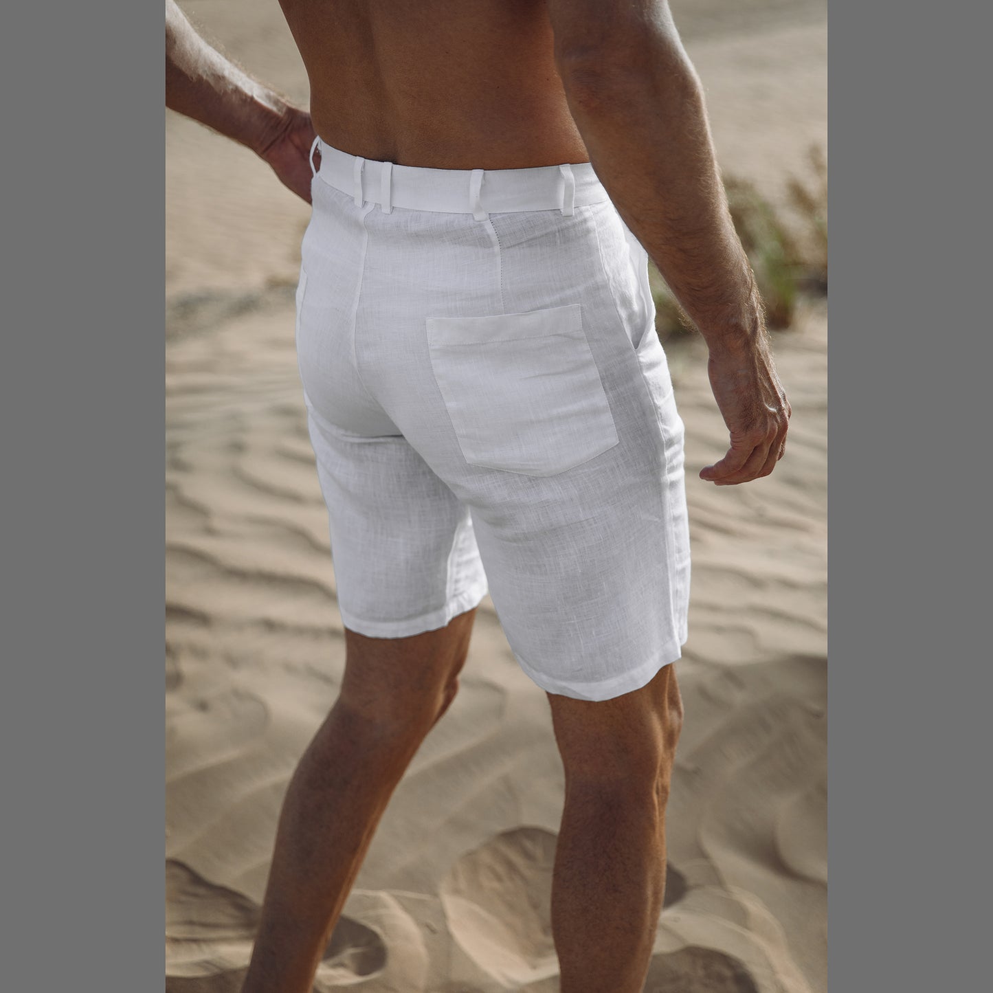 Shorts for Men (100% Hemp, White)