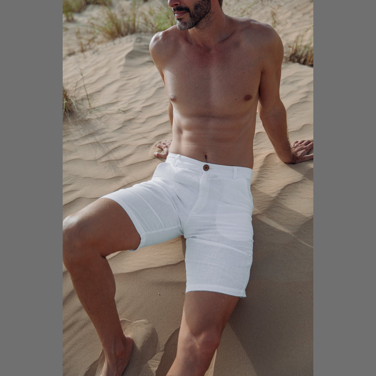 Shorts for Men (100% Hemp, White)