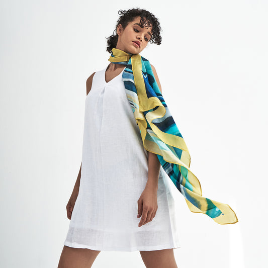 Oceania, 100% silk scarf